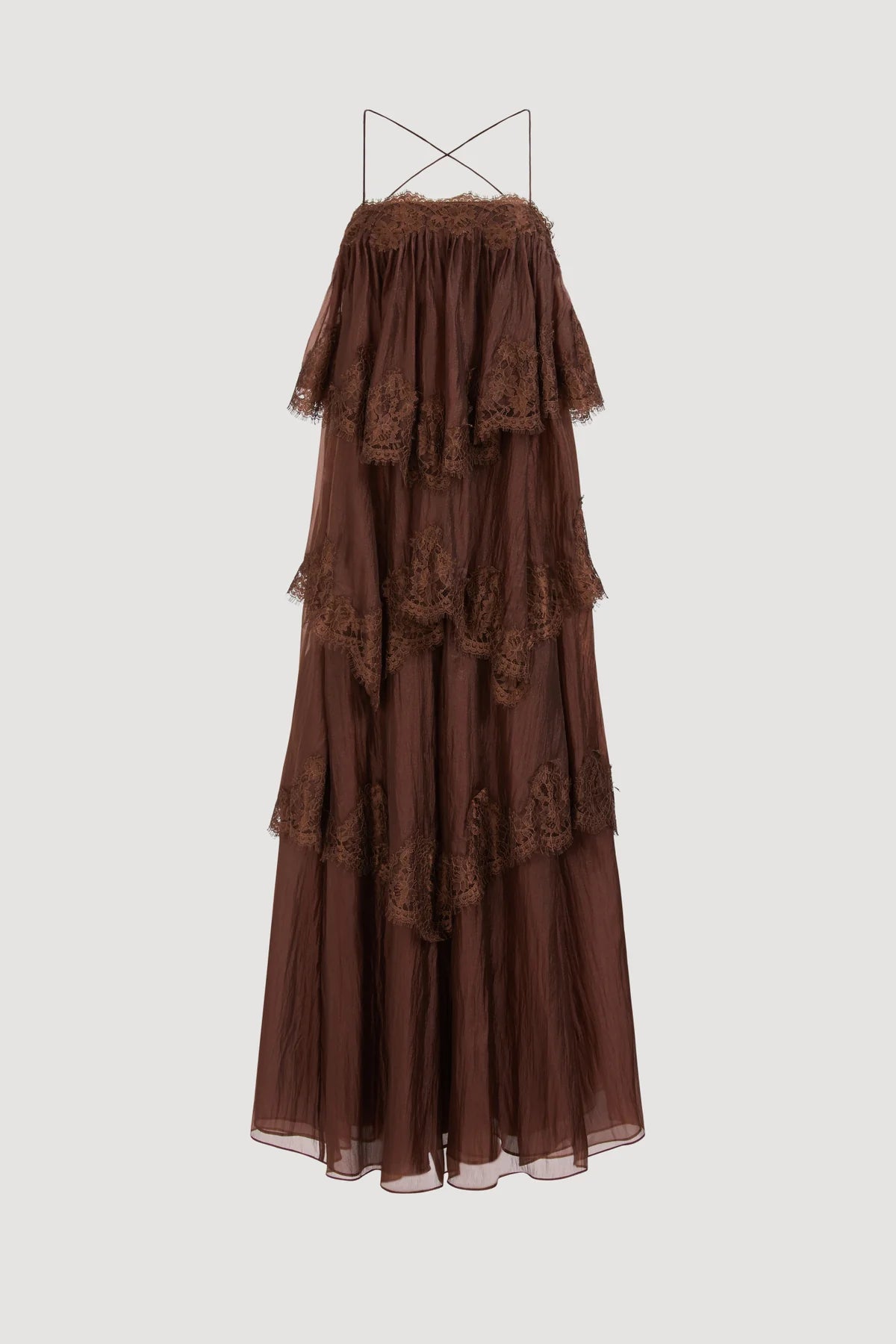 AJE - Ophelia Lace Gown in Chocolate