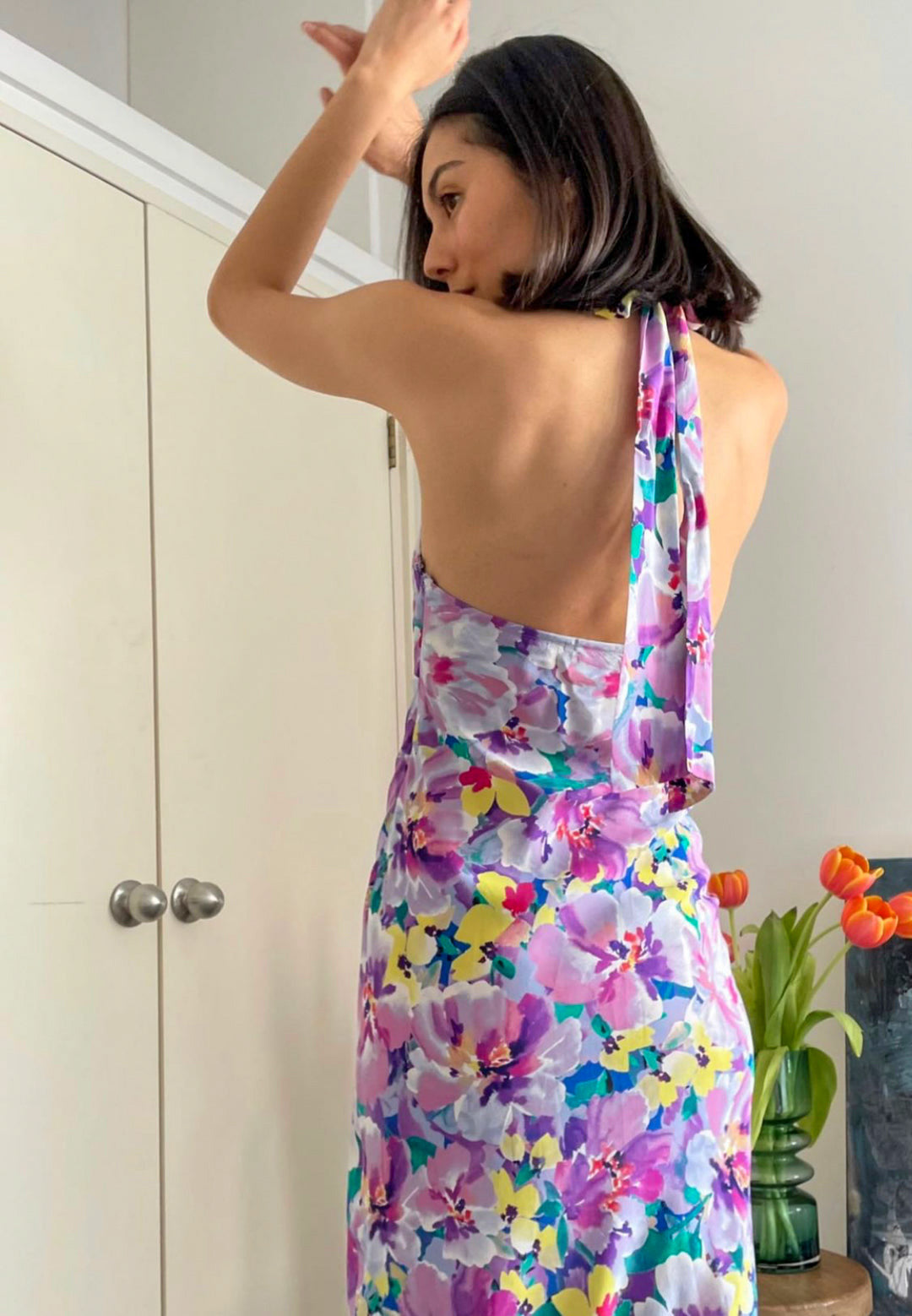 Gigi Silk Halter Dress