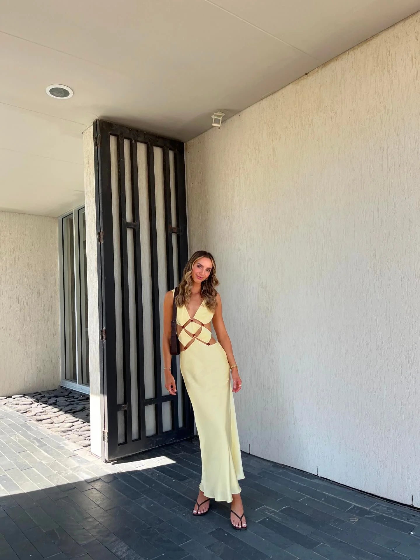 Bec + Bridge - Agathe Diamond Dress in Yellow Every Occasion Bec + Bridge - Agathe Diamond Dress in Yellow Every Occasion