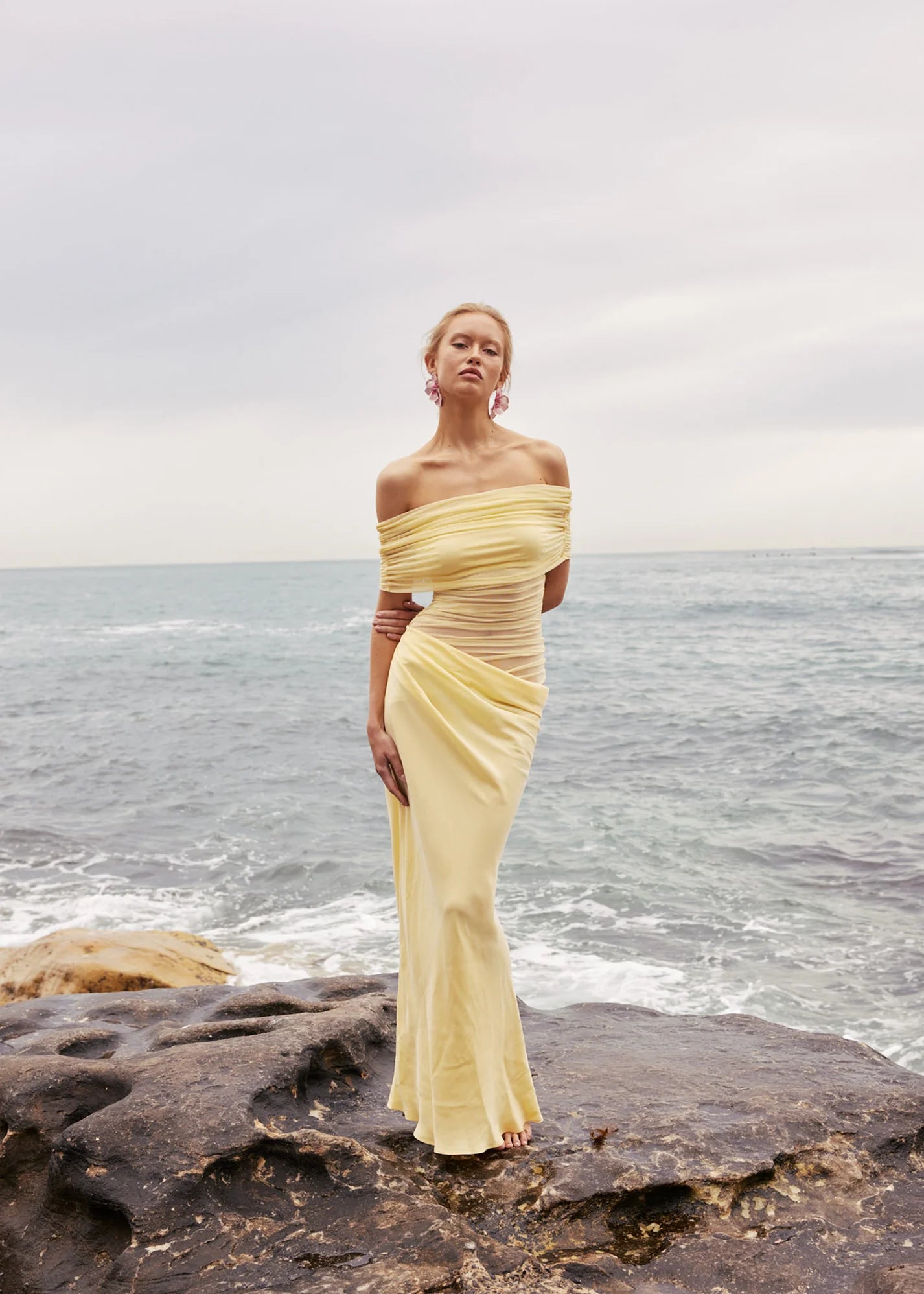 Nico Off Shoulder Maxi - Butter