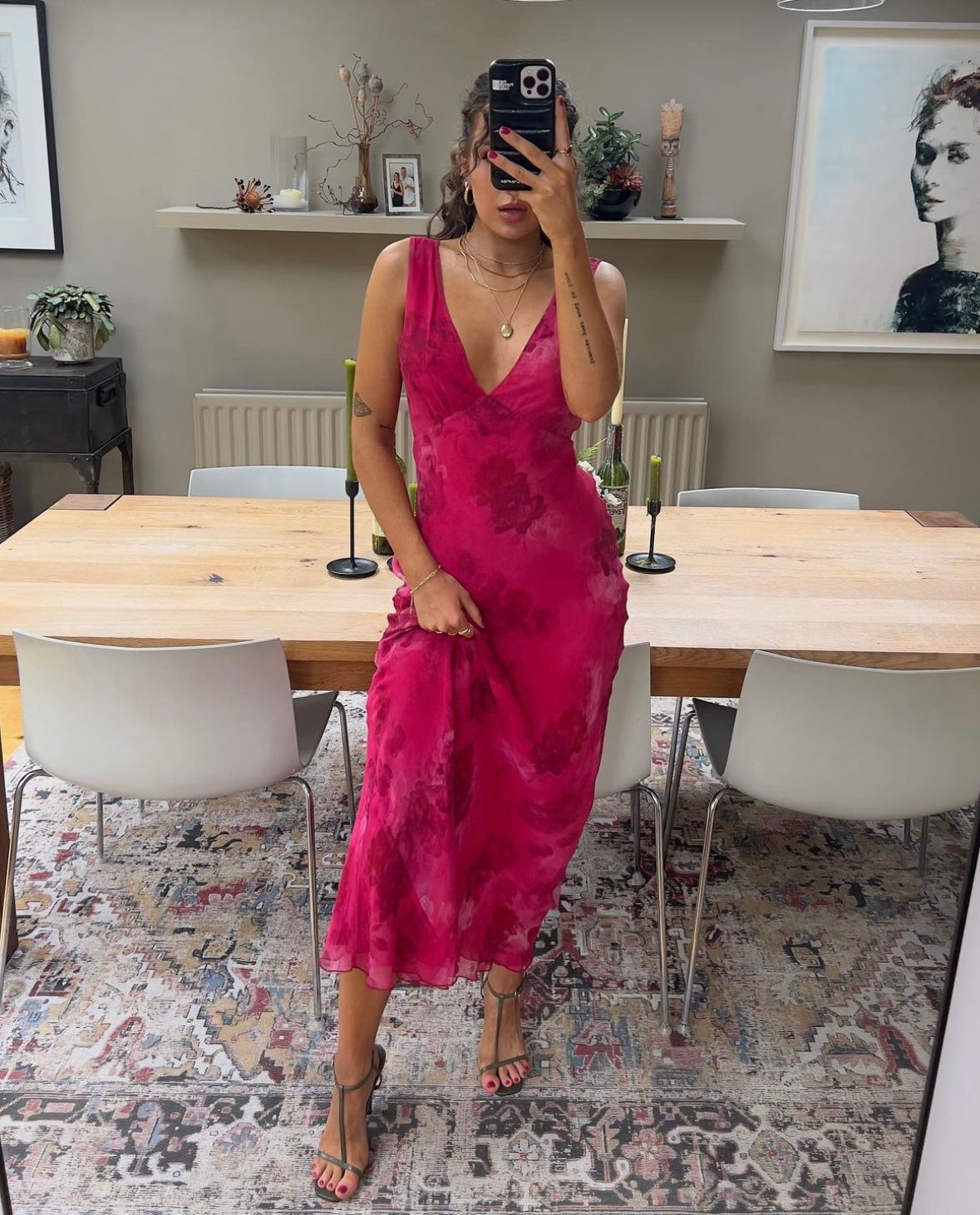 realisation par the marie silk midi dress Realisation Par The Marie Pink Dress by Realisation Par