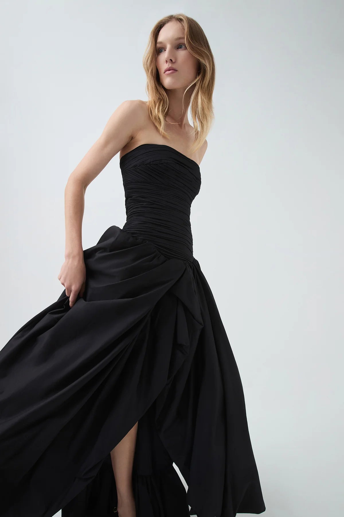 AJE - Violette Bubble Hem Maxi Dress in Black