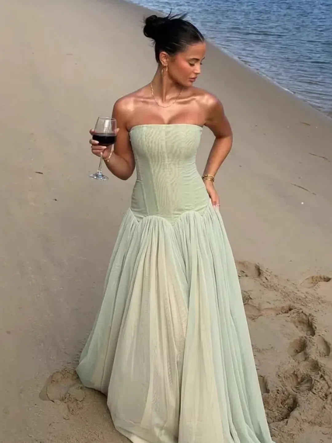 White Fox - Magic Muse Maxi Dress in Mint