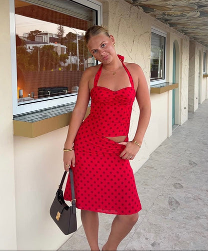 Sabelle (Dear Frankie) - Saskia Set in Scarlet