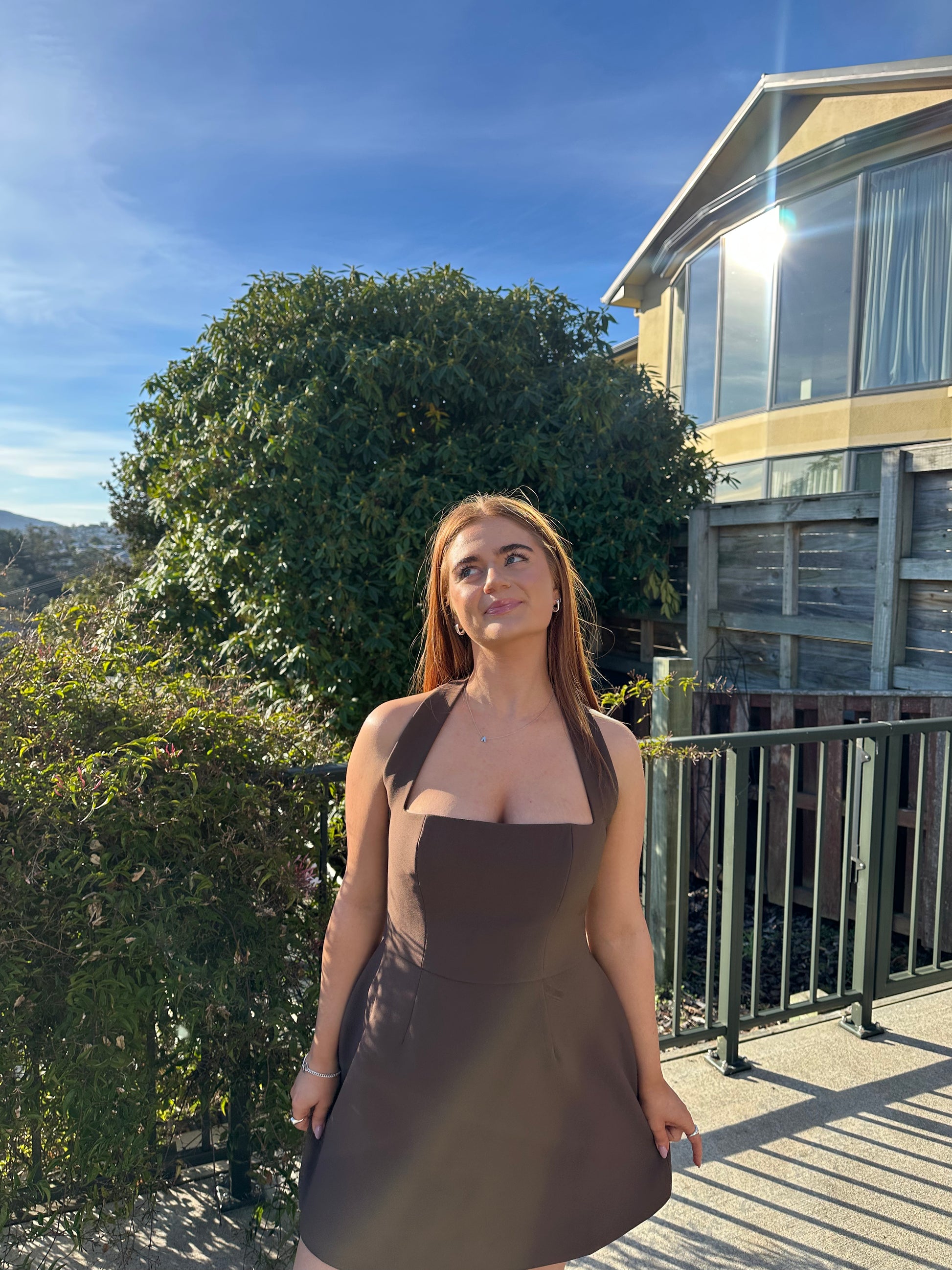 odd muse dress brown Our best selling Odd Muse Midi just landed in chocolate Square neck, snatched and feminine. Shop the Ultimate Muse Square Neck Midi now!!! Lia wears a L and Renee wears an XS