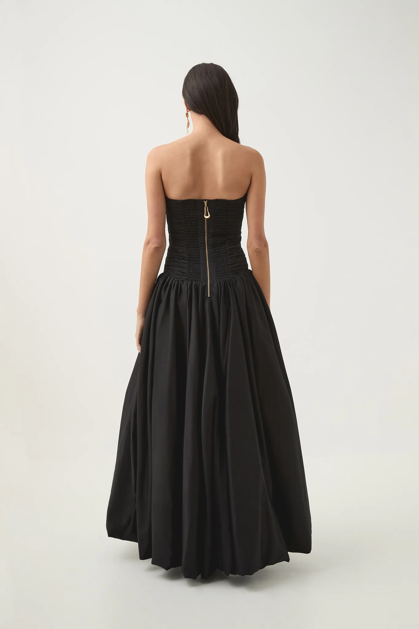 AJE - Violette Bubble Hem Maxi Dress in Black