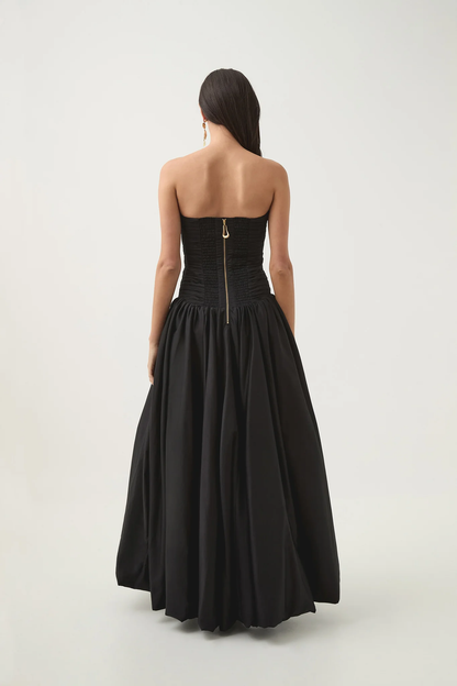 AJE - Violette Bubble Hem Maxi Dress in Black