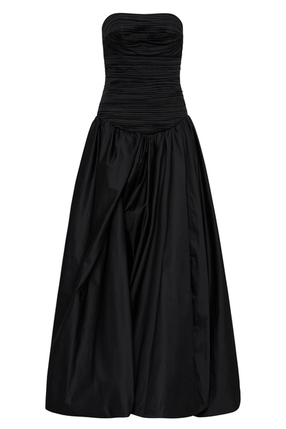 AJE - Violette Bubble Hem Maxi Dress in Black