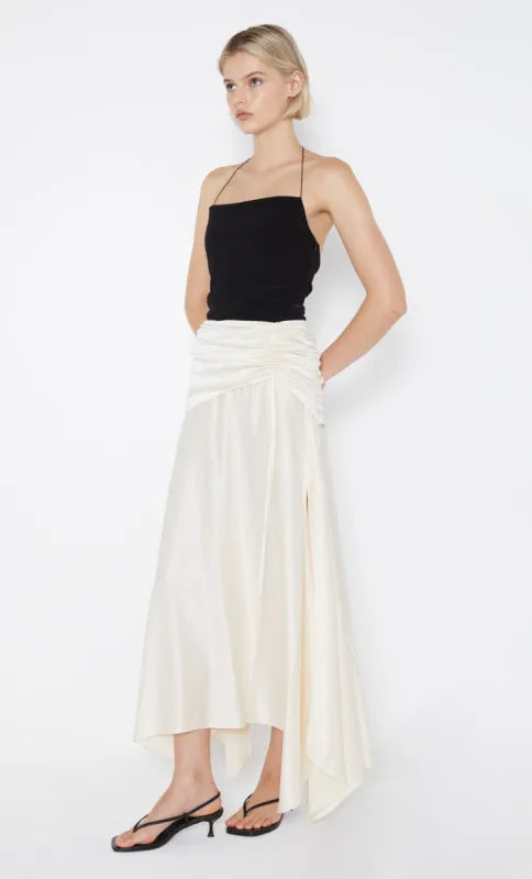Bec + Bridge - Kaia Silk Halter and Chantilly Skirt in Ivory