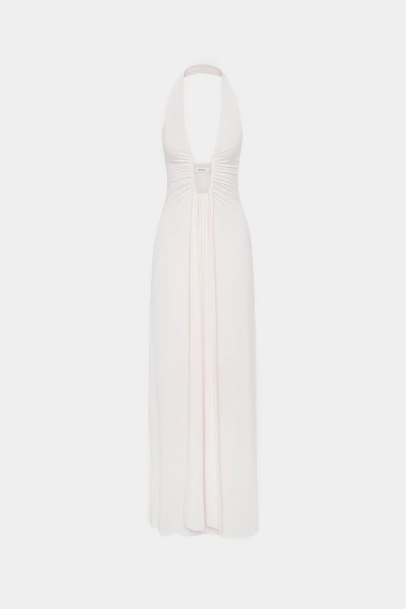 Misha - Jennifer Cupro Maxi Dress in White