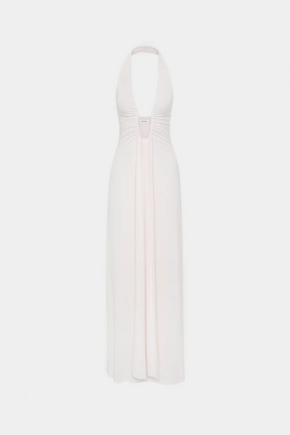 Misha - Jennifer Cupro Maxi Dress in White