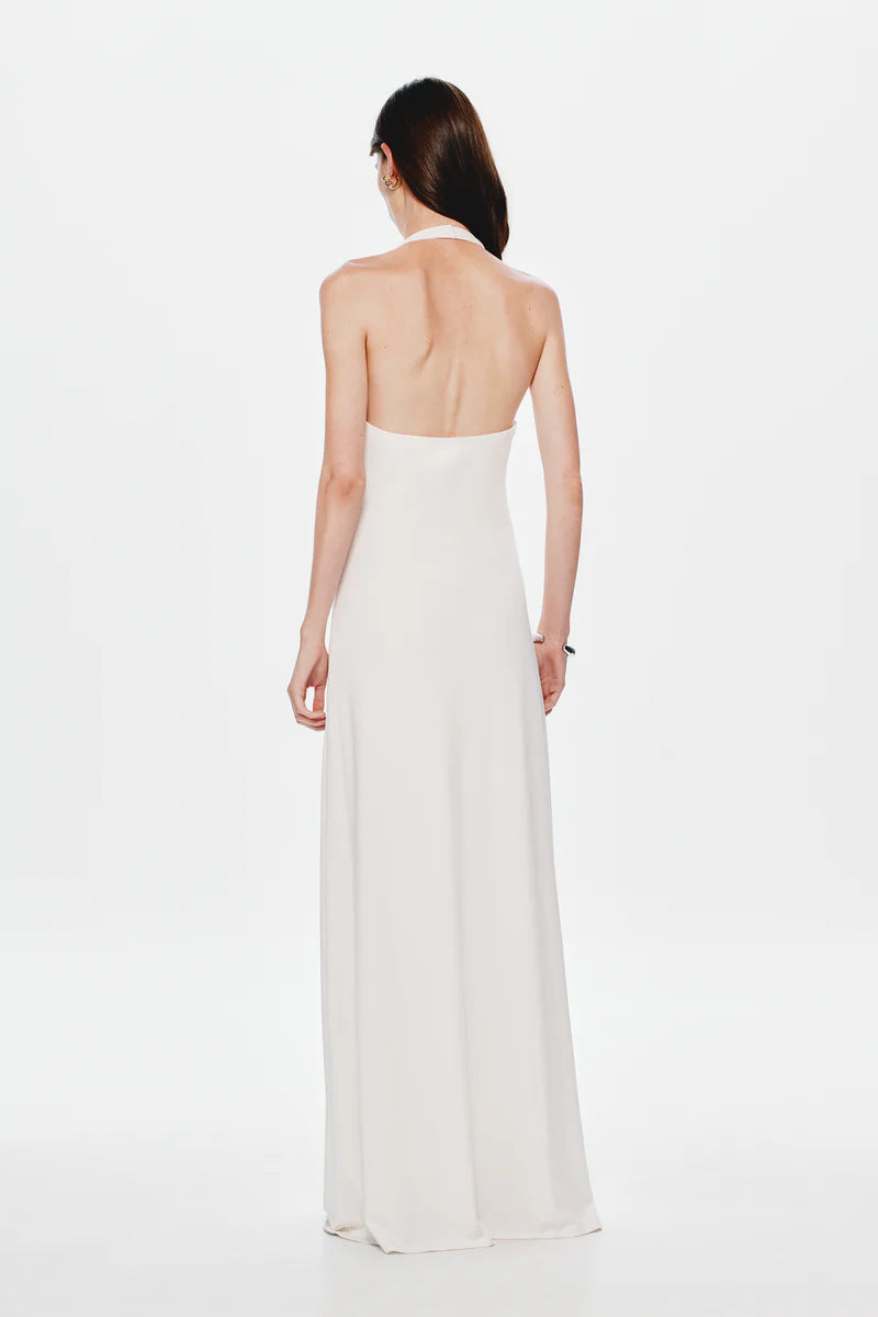 Misha - Jennifer Cupro Maxi Dress in White