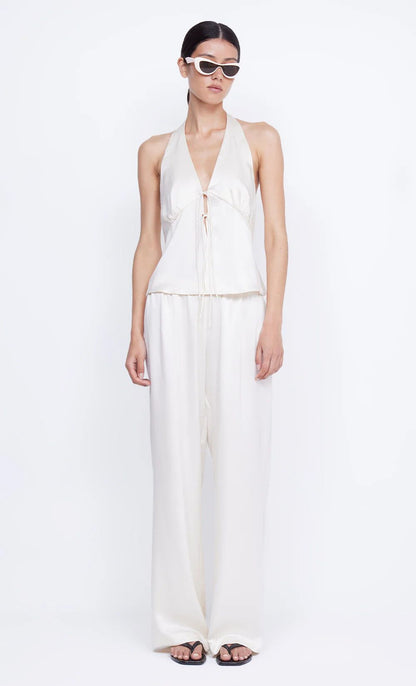 Bec + Bridge - Kaia Silk Halter and Chantilly Skirt in Ivory