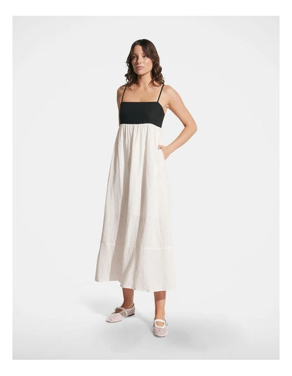DECJUBA - Leah Gathered Maxi Dress in Cream
