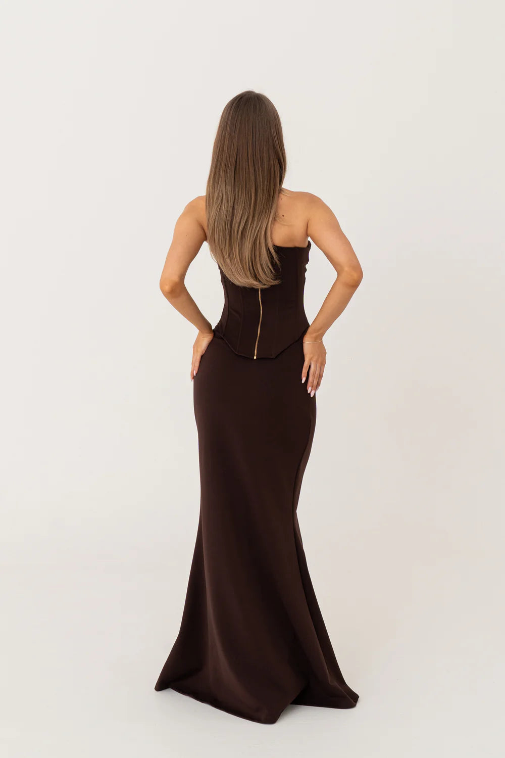 HNTR the Label - Louie Gown in Brown