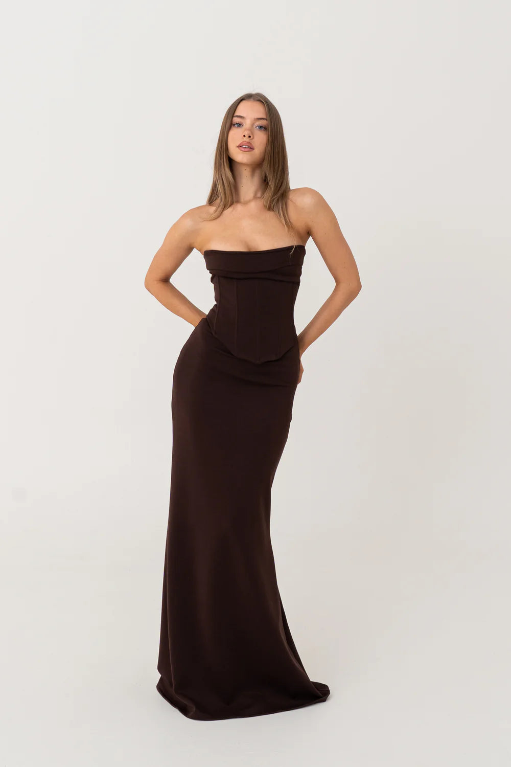 HNTR the Label - Louie Gown in Brown