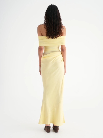 BENNI - Nico Off Shoulder Maxi in Butter