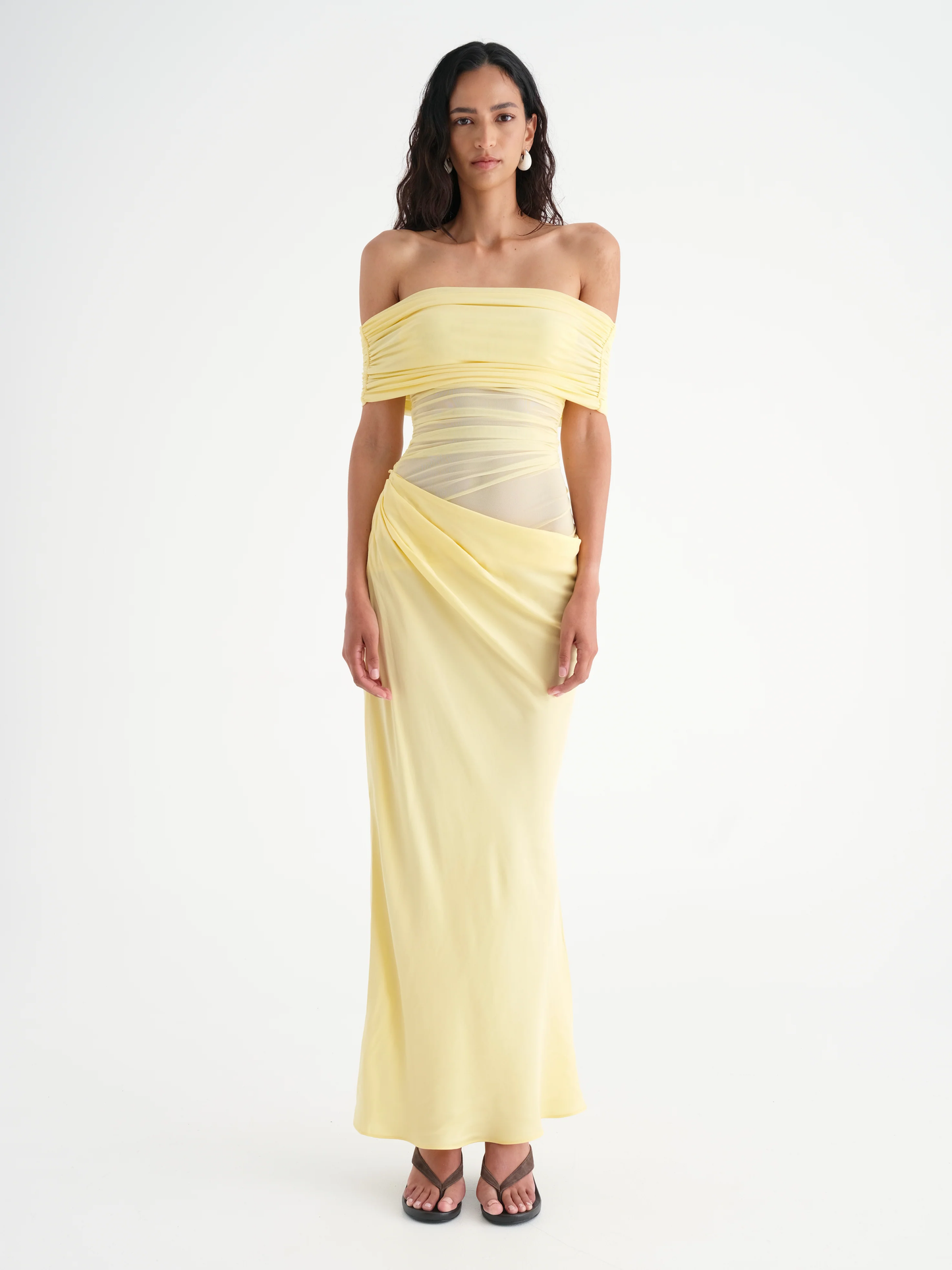 BENNI - Nico Off Shoulder Maxi in Butter