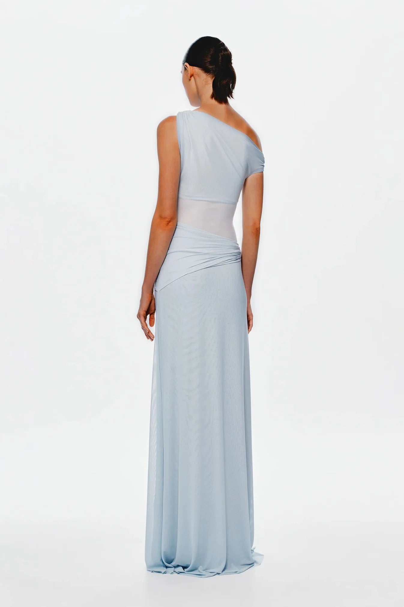 Misha - Sisal Mesh Maxi Dress in Dove