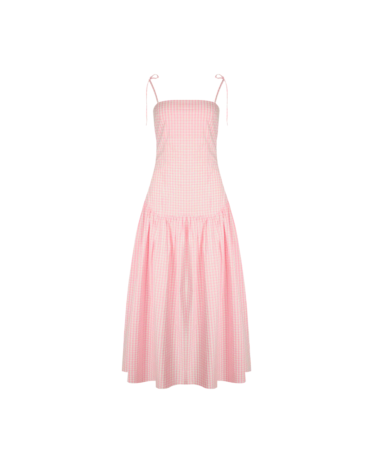 RUBY - Trulli Maxi Dress in Pink Gingham
