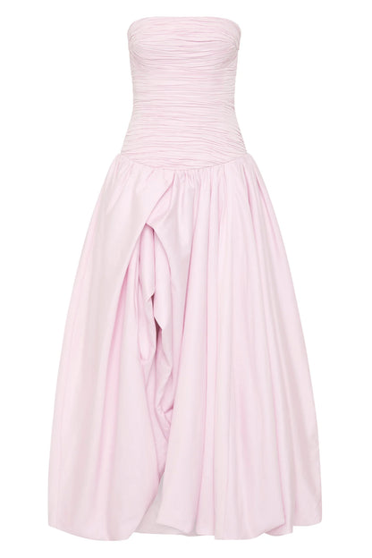 AJE - Violette Bubble Hem Maxi Dress in Pastel Pink